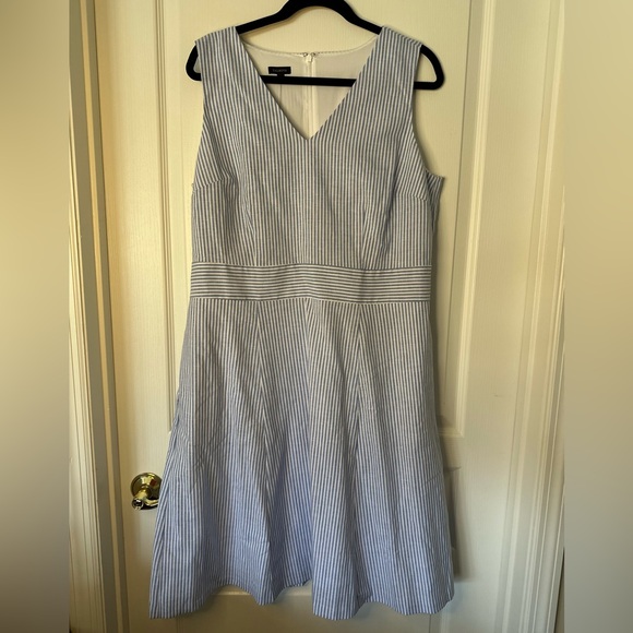 Talbots Dresses & Skirts - Talbots Blue and White Striped Midi Dress